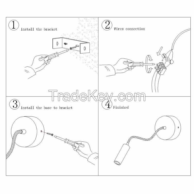 S027A 3W led reading light led wall light bedside lamp renmember functon night light