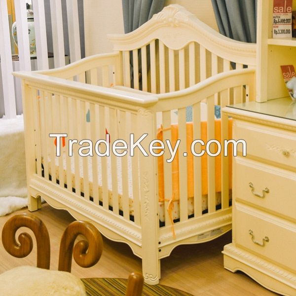 Convertible Baby Cribs made From Solid Wood Mahogany Indonesia