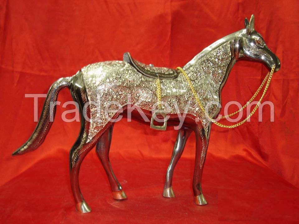 100% Brass Metal Horse Size 20 inch.....