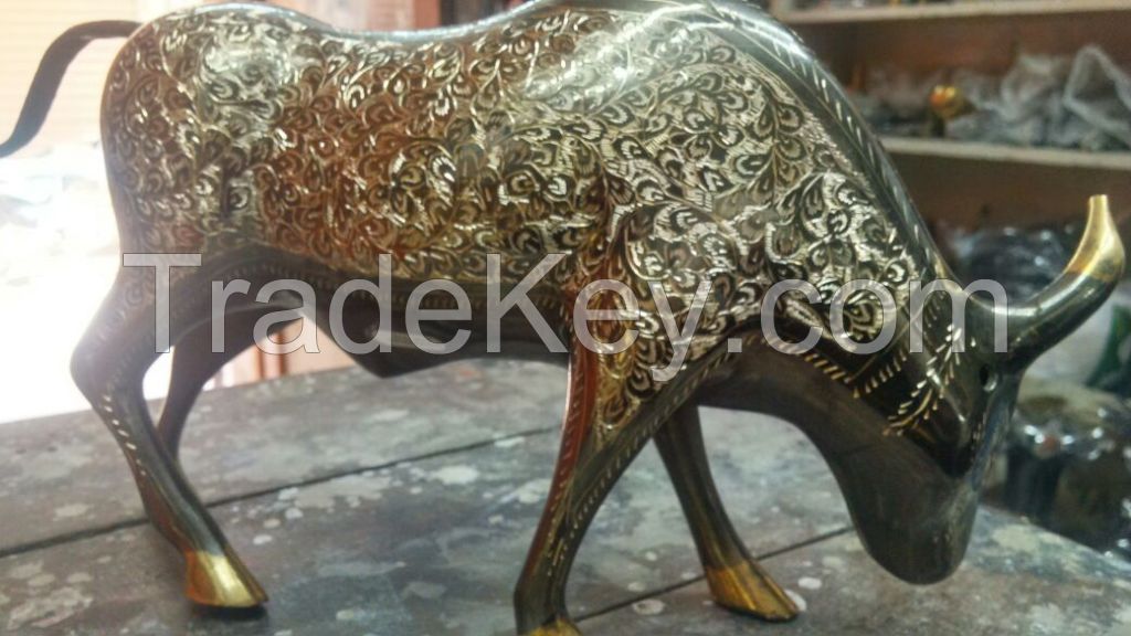 100% Brass Metal Bull Size 12 inch.....