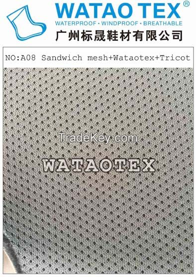 waterproof&amp;breathable shoe fabric,high air-permeability