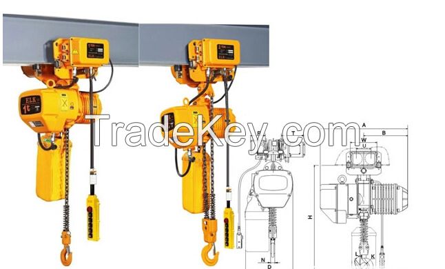 electric chain remote control fall 1 ton electric chain hoist