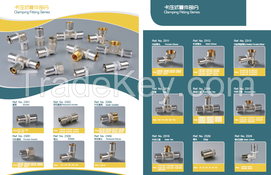 Clamping Fittings:Socket, Elbow, Tee, Cross, Valve