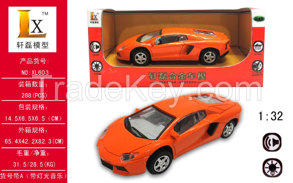 1:43 pull back alloy car