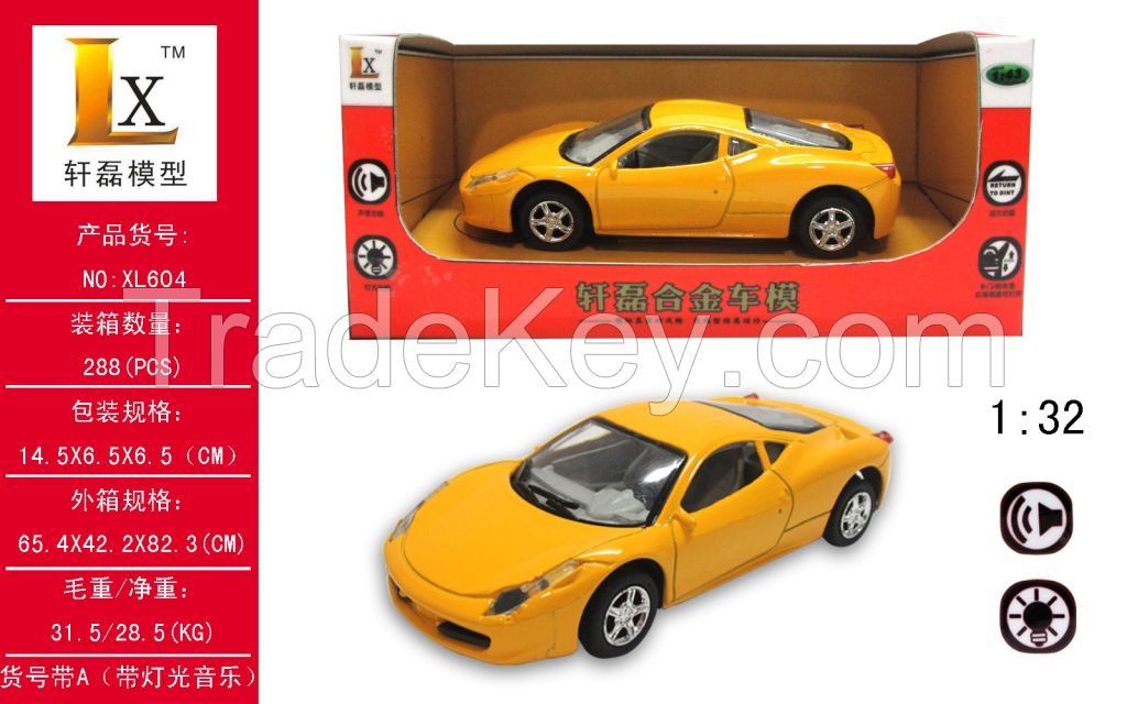 1:43 pull back alloy car