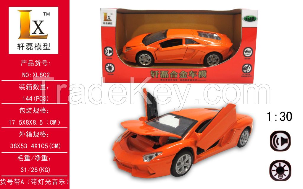 1:30 Bumblebee pull back alloy sport car