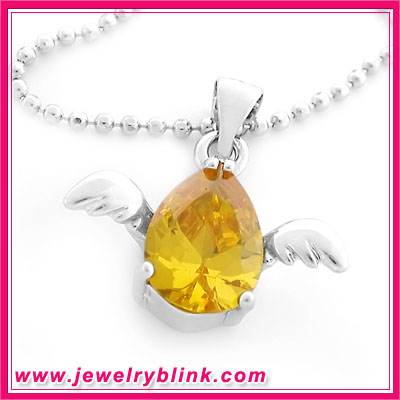 Fashion Cubic Zirconium Angel Pendant 12054