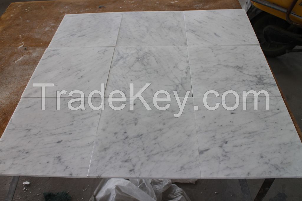 Italy white material bianco carrara white tile, slabs, mosaic