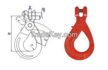 G80 Alloy Steel Self Locking Hook, Swivel Hook, eye hook, clevis hook, positive locking latch