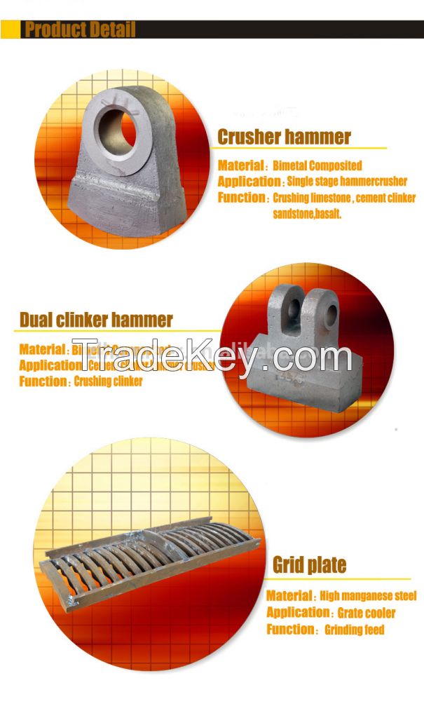 cement clinker crushing machine crusher hammer head