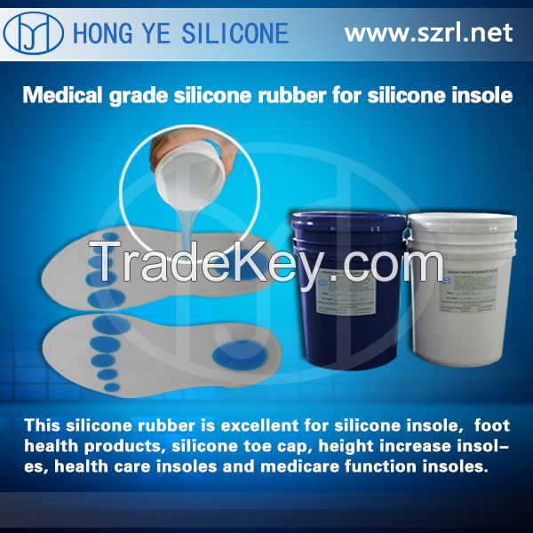 platinum cured silicone rubber for silicone insole items