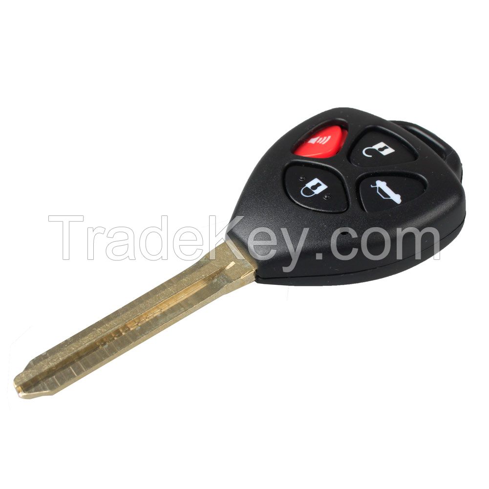 4 Buttons Replacement Keyless Remote Key Shell Case Key Fob For Toyota Uncut Blade