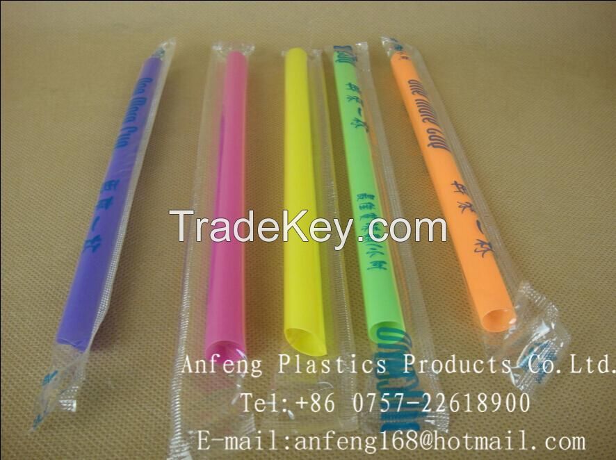 Plastic Drinking Straw with Custom Logo Printing