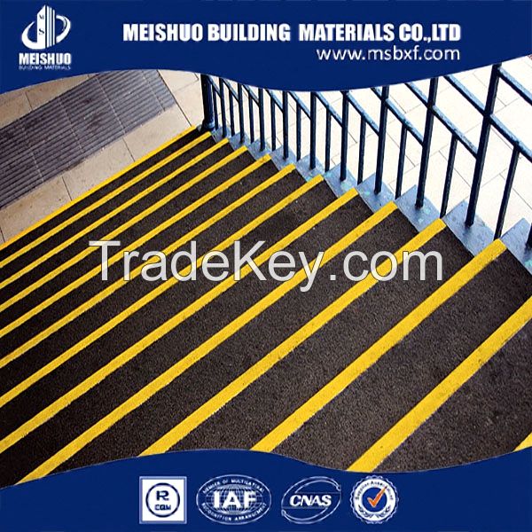 Safety yellow nonslip fiberglass material industrial FRP stair tread