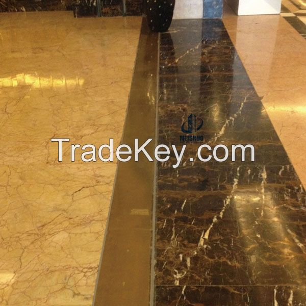 Big commercial hotel marble floor durable brass plate structural expansion joints