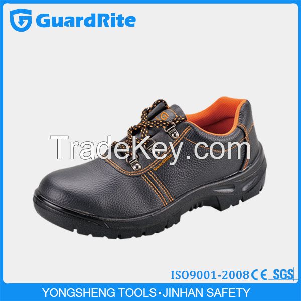 GuardRite Brand Low Price Genuine Leather Steel Toe Cap Shoes Industrial Safety Shoes