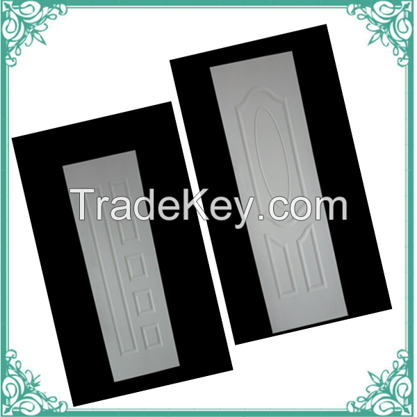 Designed mouldded hdf primer white wooden door skin