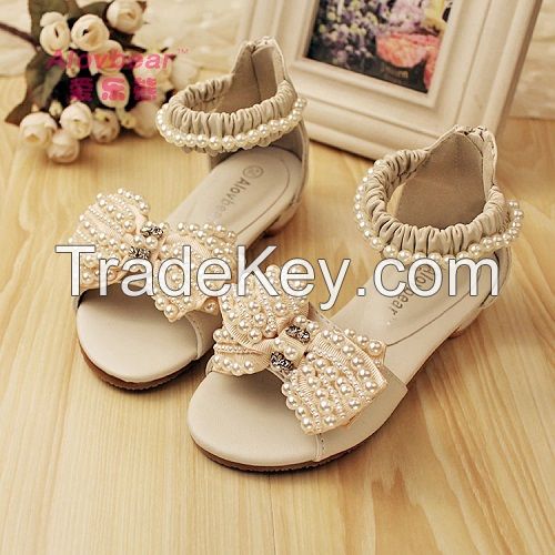 2015 new style fashion casual flat children sandals for girls