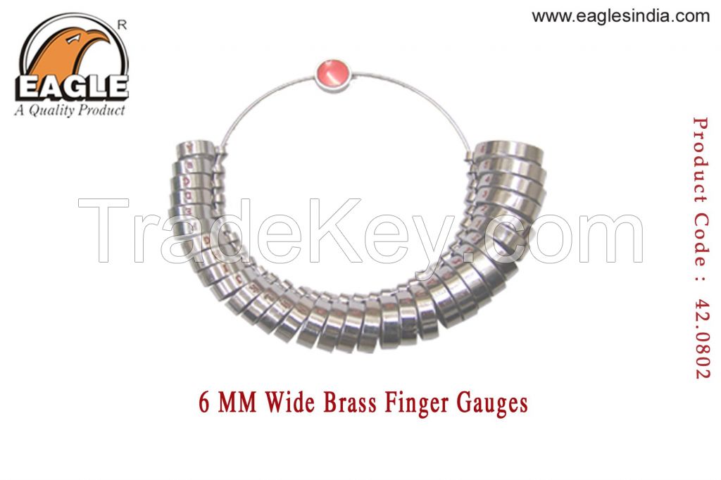 6 MM Wide Brass Finger Gauges - Jewellery Tools In India 