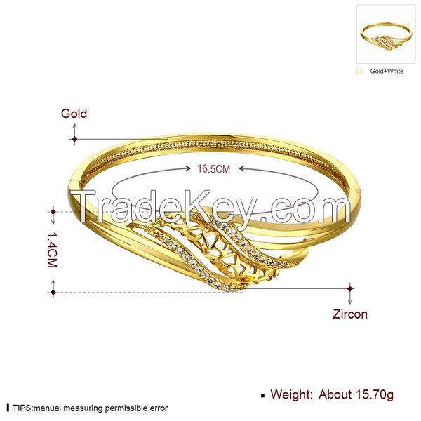 Designer Gold Ladies Bracelet Thin Chain Zircon Bracelet
