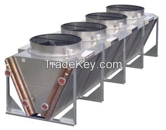 New finned tube Glycol V type dry cooler