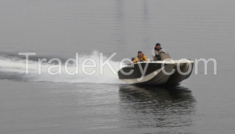 Prototype of motor catamaran