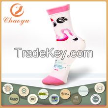 Causal Pink Fashionable Ink Graffiti Sublimation Print Socks