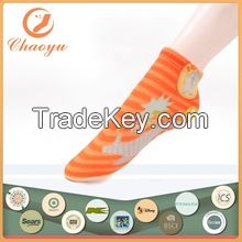 Cartoon Animals 360 Sublimation Print Orange Striped Women&#039;s Socks