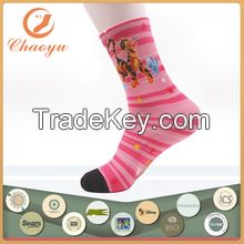 Women&#039;s Sublimationed Cute Tiger and Pink Striped Fuzzy Socks