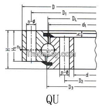 Single-Row Crossed Ball Slewing Bearing (Standard Series QUQWQN)