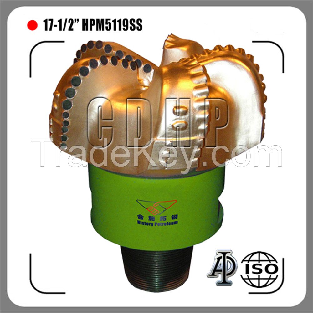 17 1/2&quot; good quality pdc drill bit for deep well drilling with strong aggressiveness