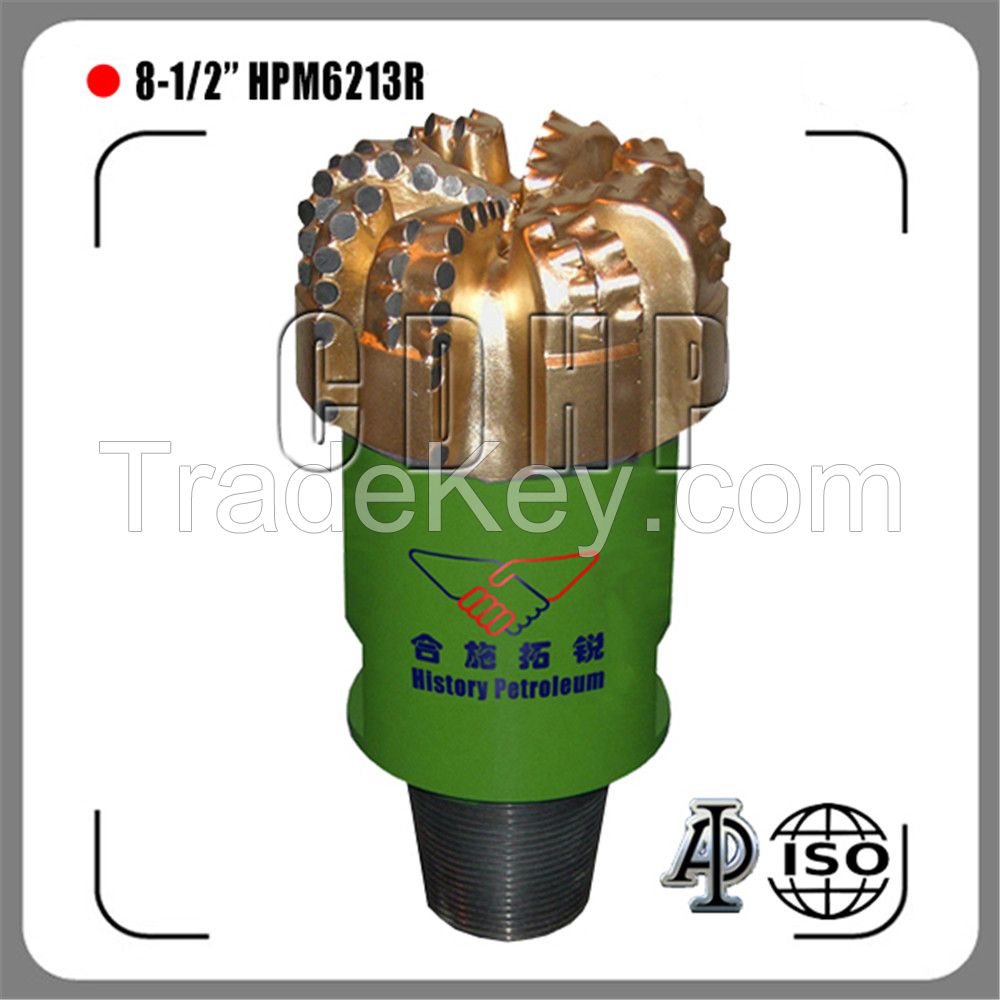 8 1/2&quot; API History tungsten carbide PDC drill bit for rock and stone drilling manufacturer