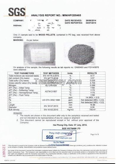 Wood pellets made from acacia 100%