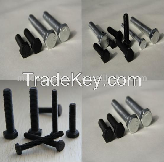 din931/din933 zinc plated hex bolt class 4.8/6.8/8.8/10.9/12.9