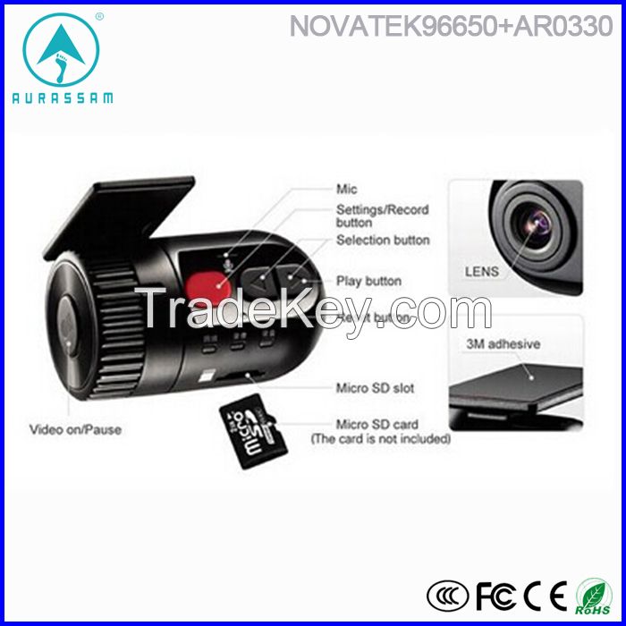 HD 1080P Dash Cam G-sensor NTK96650+AR0330 Car DVR