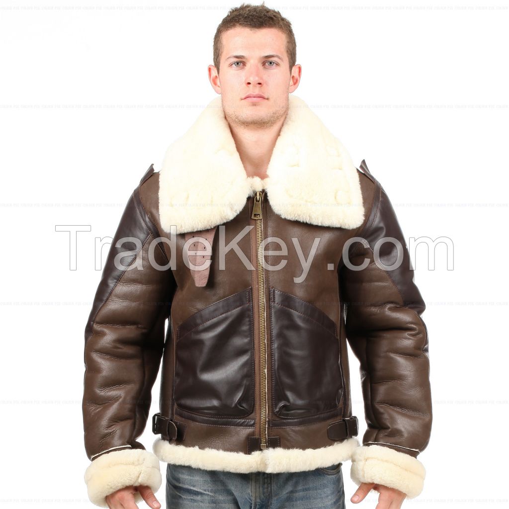 B3 Jacket air shearling Bomber Fur Vintage military pilot men World a