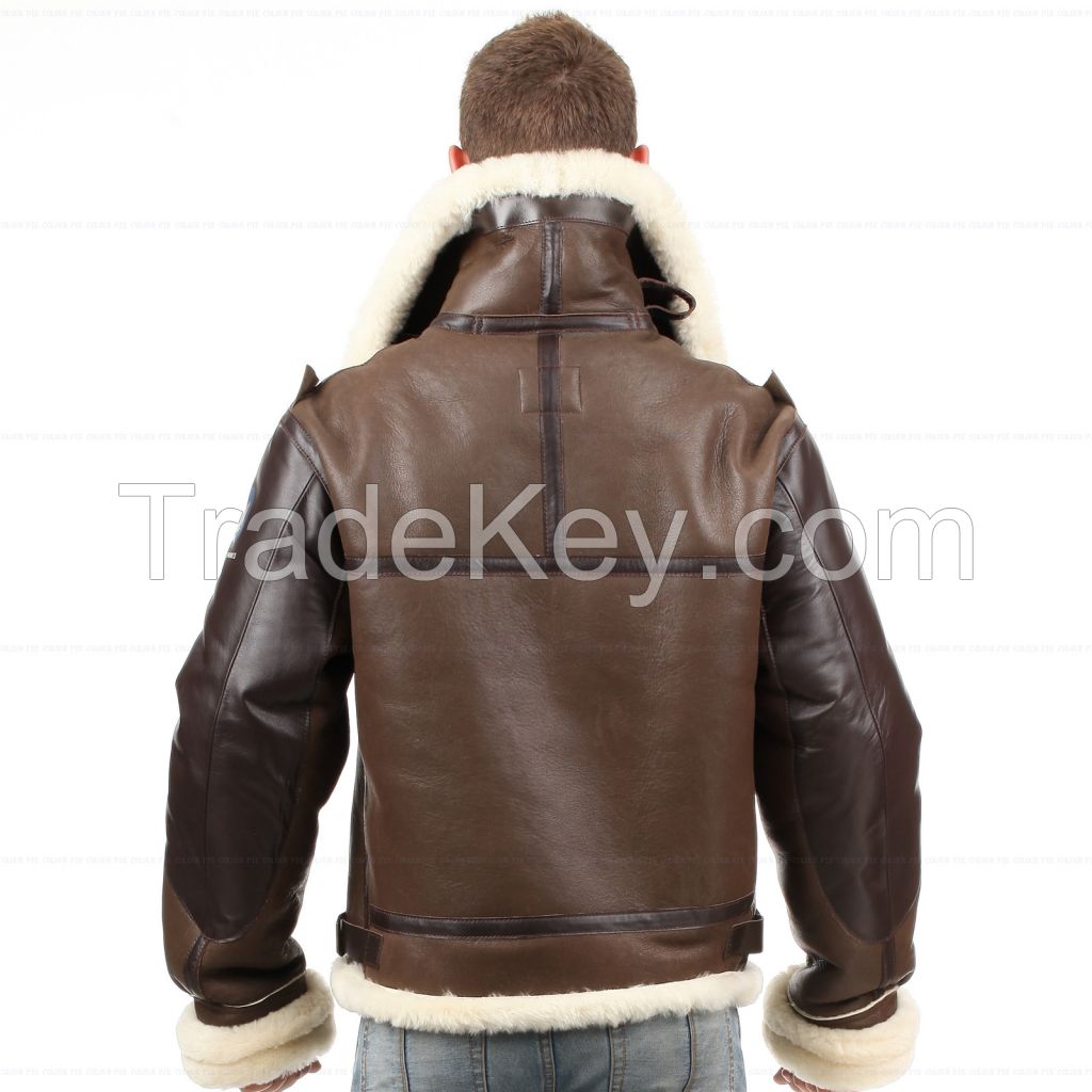 B3 Jacket air shearling Bomber Fur Vintage military pilot men World a