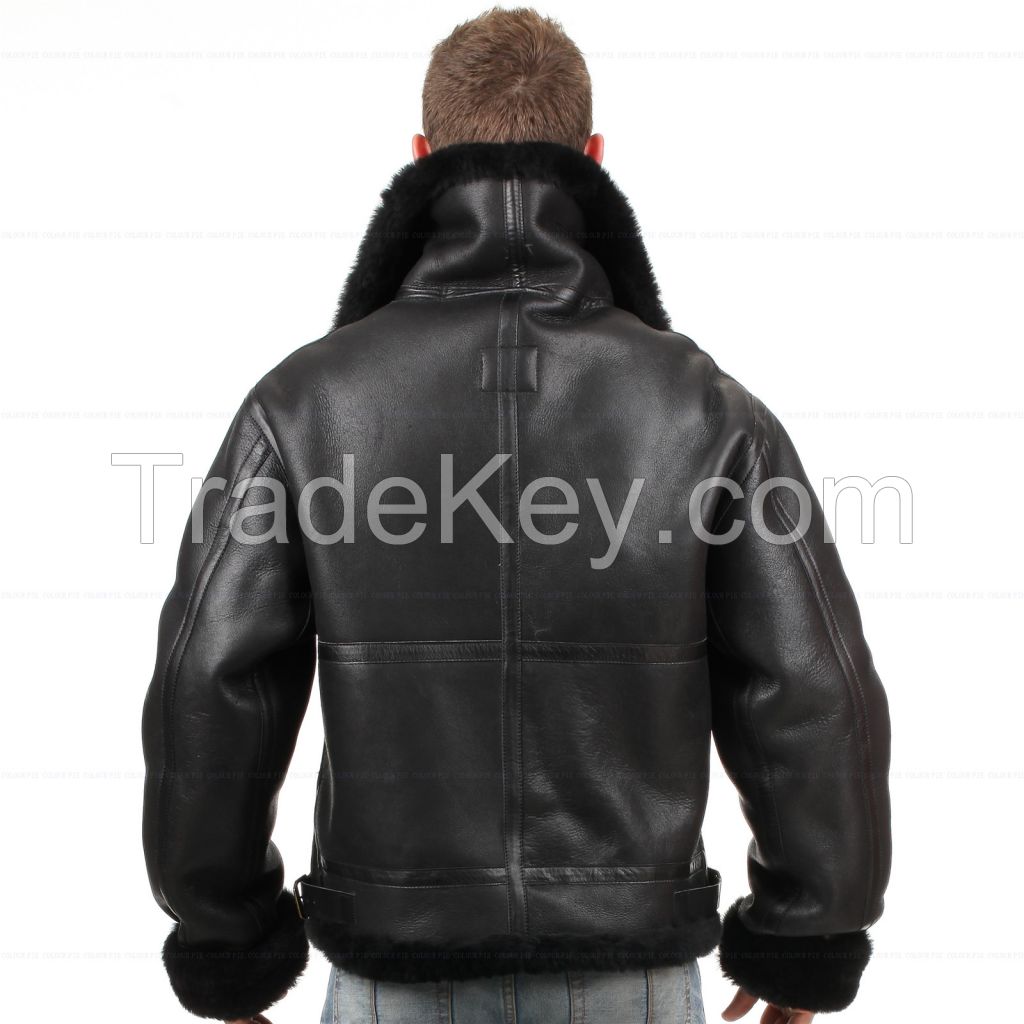 B3 Jacket air shearling Bomber Fur Vintage military pilot men World a