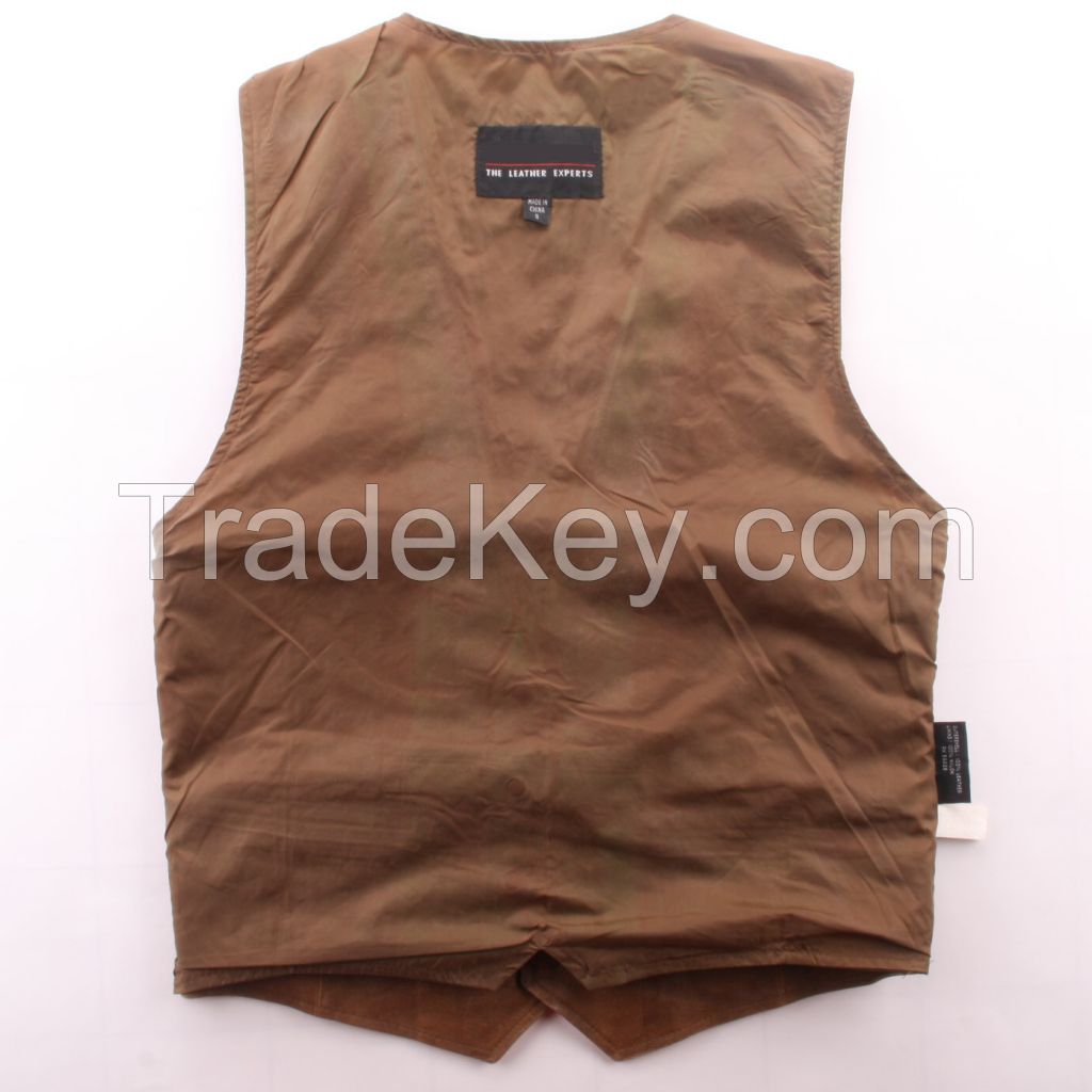 leather Vest Classic Western Cowboy mens Motorcycle Environmental prot