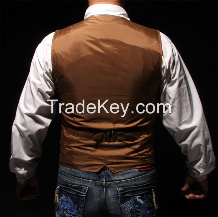 leather Vest Classic Western Cowboy mens Motorcycle Environmental prot