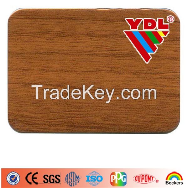 3mm 4mm 5mm 6mm PE &amp;amp;amp;amp;amp;amp;amp; PVDF Roller Coated Wood Texture ACP for Interior and Exterior