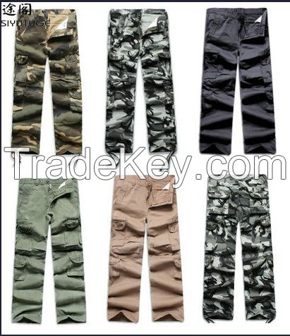 Military Camouflage Design Casual Cargo Long Pants for Men (143)