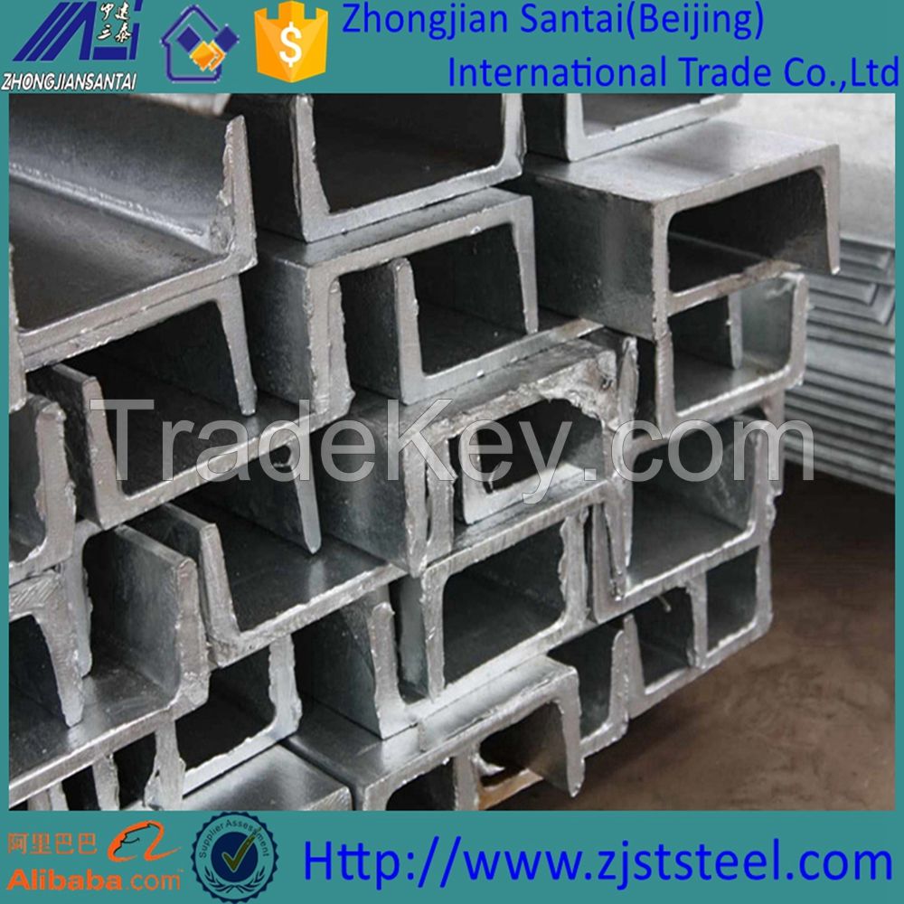 Q235B carbon mild steel u channel sizes cold bending steel u channel p