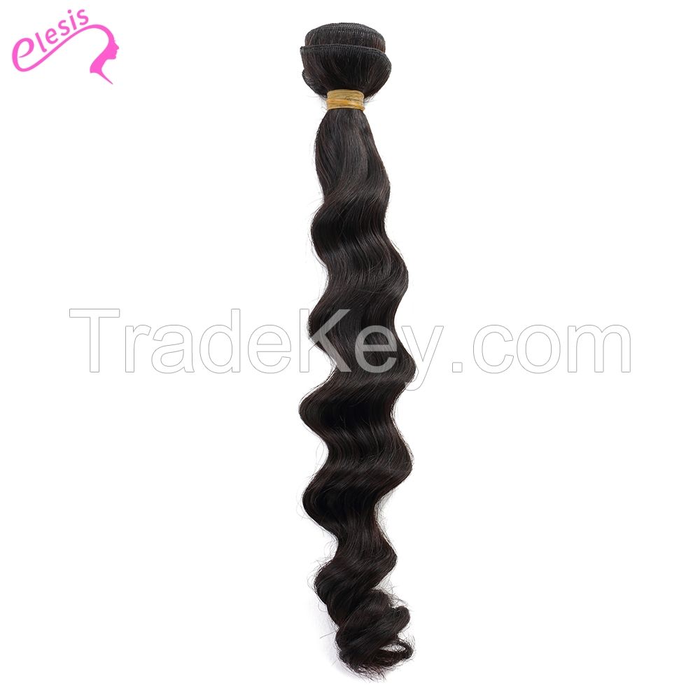 ELESIS Virgin Hair Product 1 piece Loose Wave Human Virgin Hair Extensions