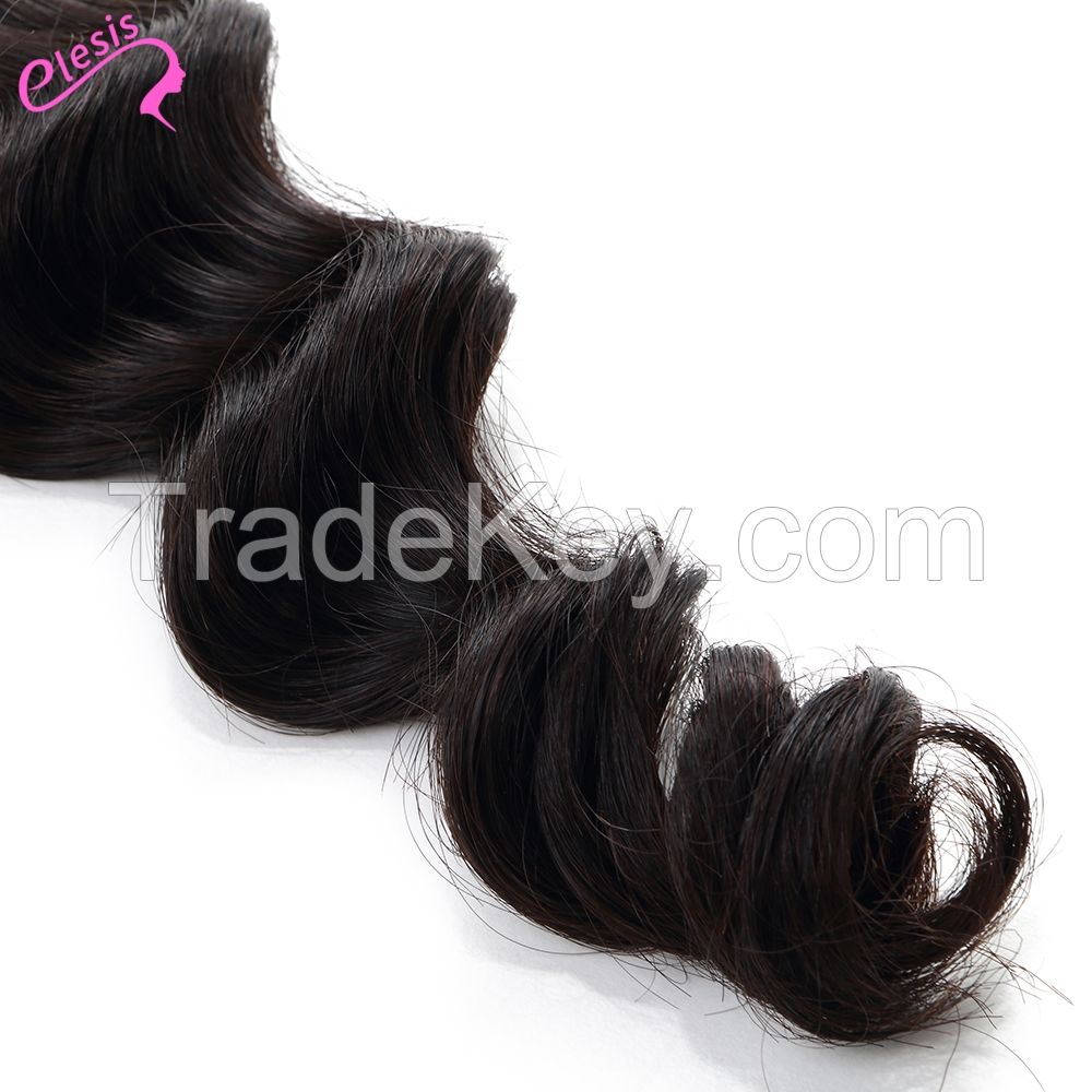 ELESIS Virgin Hair Product 1 piece Loose Wave Human Virgin Hair Extensions