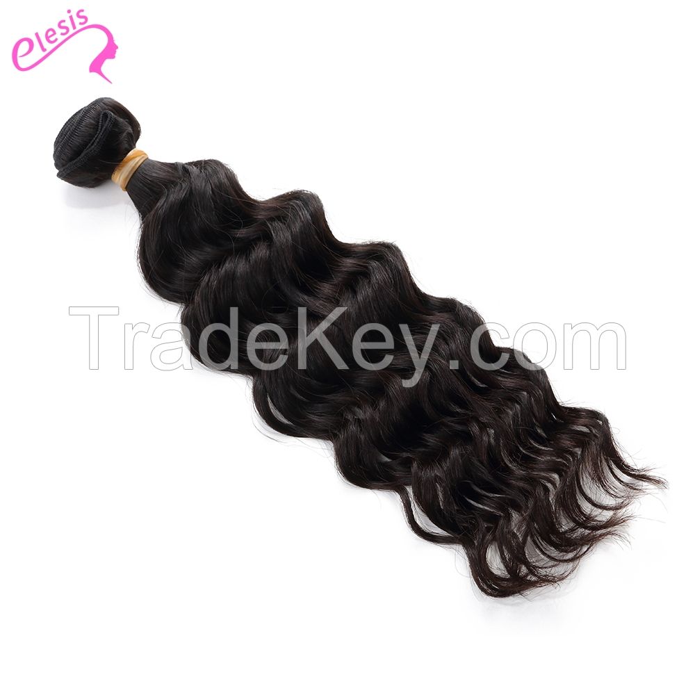 ELESIS Virgin Hair Product 1 piece Natural Wave Human Virgin Hair Extensions