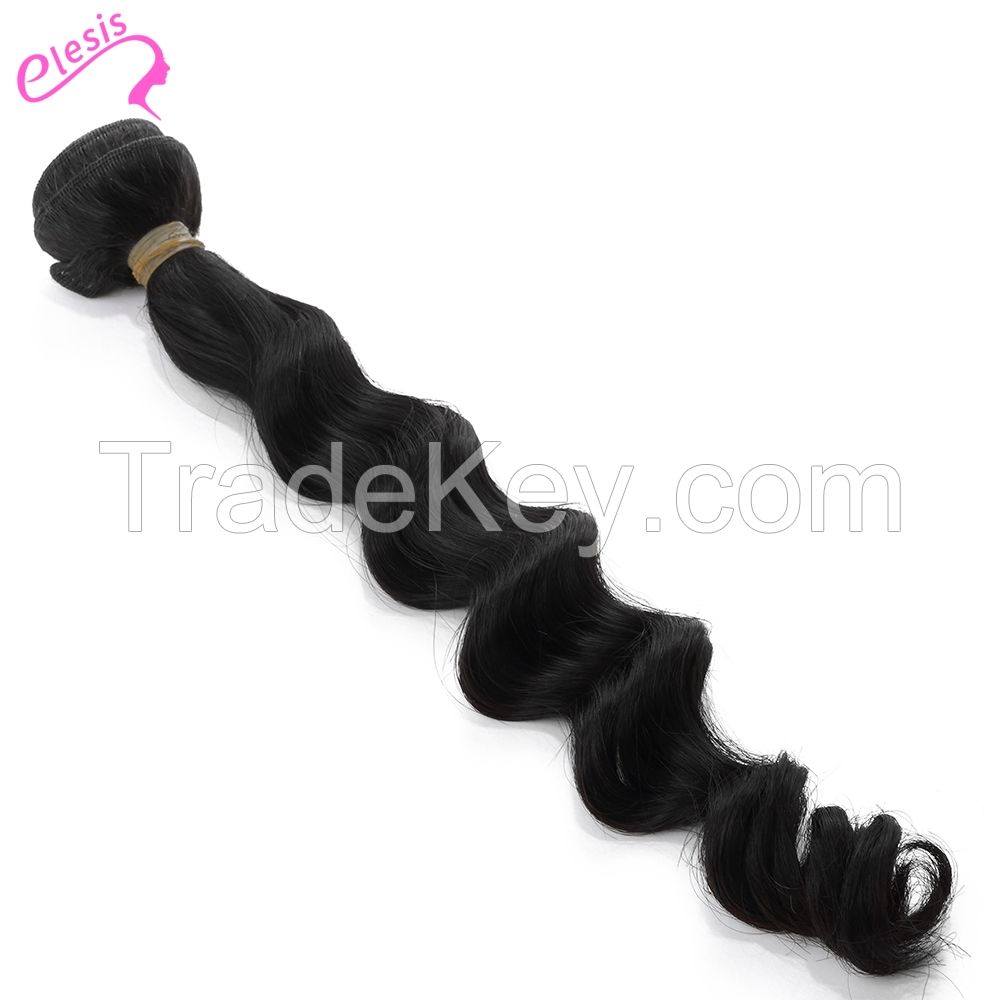 ELESIS Virgin Hair Product 1 piece Loose Wave Human Virgin Hair Extensions