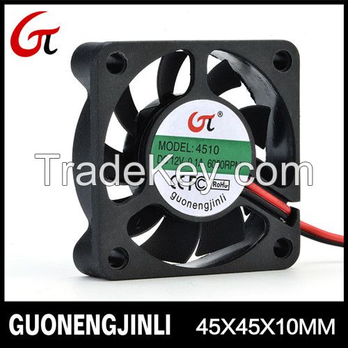 Manufactory Selling 45 X 45 X10 Mm 4510 5v 12v 24v DC Brushless Cooling Air Flow Fan