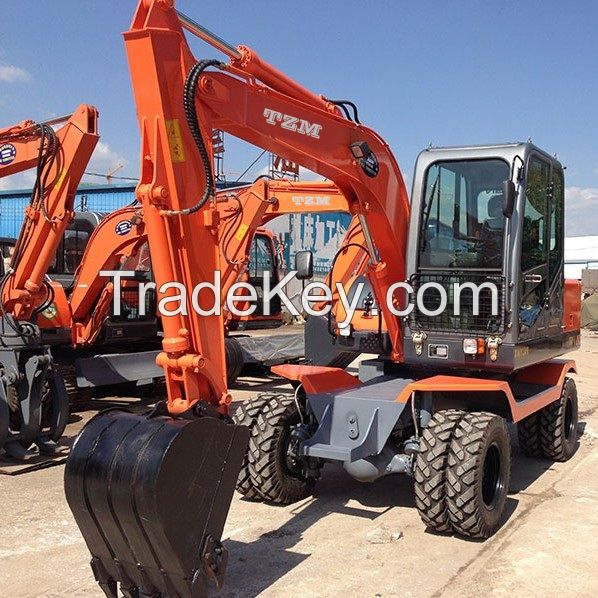 Small wheel excavator 75W-9