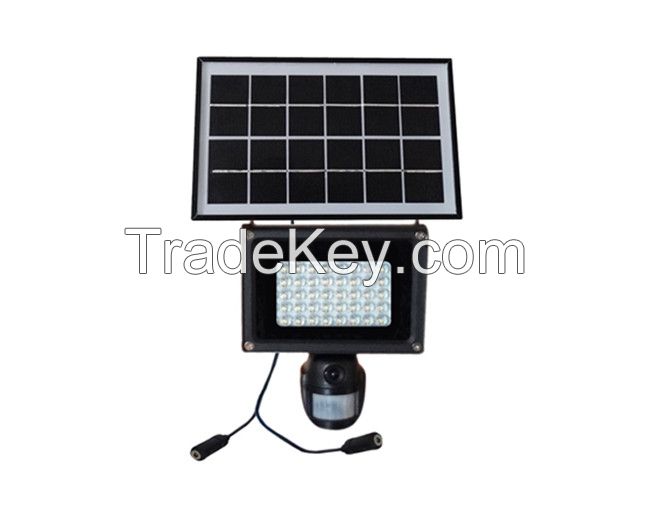 Solar LED lamp CCTV camera motion detective PIR hidden camera DVR